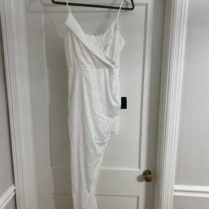 Lulus chic white asymmetrical dress